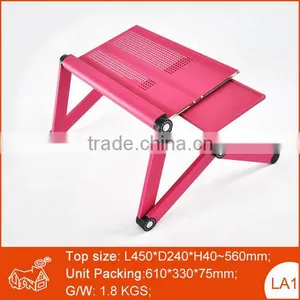Hot Sale Portable Folding Laptop Table,angle and Height Adjustable Folding Laptop Desk thumbnail-1