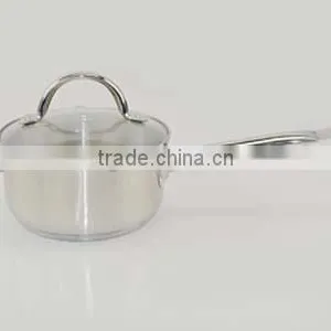 Ready Made Kitchen Cabinets 7pcs Stainless Steel Non-stick Cookware Set Clear Glass Lid Saucepan/casserole/non-stick Frypan thumbnail-3