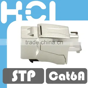 RJ45 STP Female Connector Cat 6A Keystone Jack Module thumbnail-3