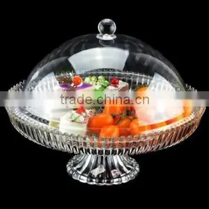 High Quality Acrylic Candy Tray With Cover and Plastic Handel thumbnail-1