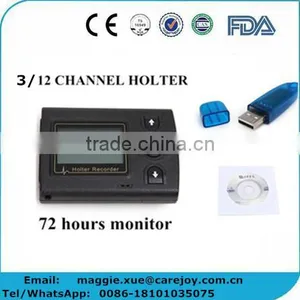 CE ISO Approved 3/12 Channel ECG Simulator 24-72 Hours ECG EKG Holter thumbnail-1