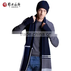 Erdos Cashmere Woolen Hat Scarf Fingerless Gloves Set thumbnail-1