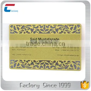 Custom Printable Matte Gold Brass Metal Card thumbnail-3
