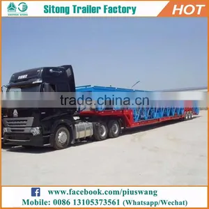 China Truck Trailer 2 or 3 FUWA Axle Car Transport Semi Trailer Car Carrying Trailer thumbnail-4