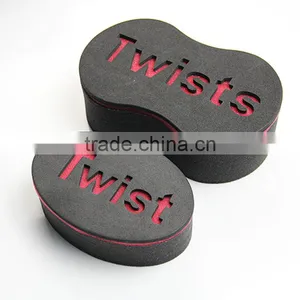 Hotsale in America! Hair Twist Sponge Magic Black Men Hair Curl Sponge With Holes thumbnail-1