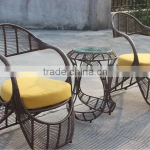 Outdoor Coffee Shop Wicker Table And Chairs Furniture thumbnail-4
