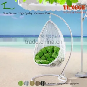 TG15-0148 Water Drop Shape Resin Wicker Rattan Hanging Swing Chair thumbnail-1
