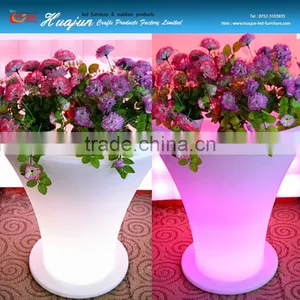 PE Plastic Led Flower Pot Decorative Restaurant thumbnail-6