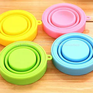 Camping Travel School Collapsible Silicone Cups thumbnail-1