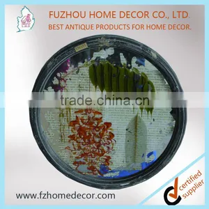 2016 New Style Rural Mirror Printed With Antique Wooden Round Frame thumbnail-1