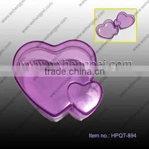 Cleverish Portable Cute Purple Heart-shaped Plastic Storage Jewelry Wedding Box Kit thumbnail-1