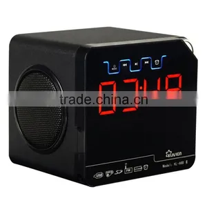 Bluetooth Speaker With USB/SD +Alarm Clock + FM Radio Speaker thumbnail-1