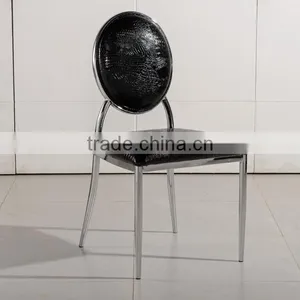 Cheap Round Back Stainless Steel Dining Chairs for Sale thumbnail-1