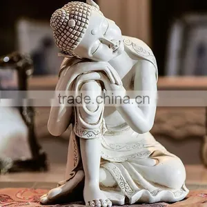 Hand Carved Resin Sleeping Buddha Statue thumbnail-1