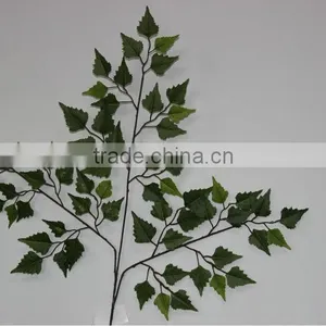Decorative Plastic Artificial White Birch Leaves,fake Leaves Cheap Wholesale thumbnail-1