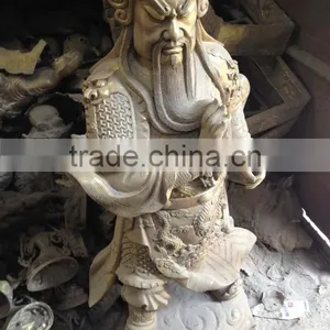Large Bronze Chinese Kuan Gong Statue Sculpture thumbnail-5