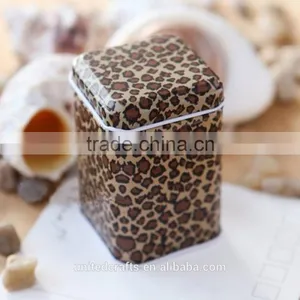 Jewelry Earrings Iron Metal Trinket Tin Tea Small Coin Box Cases Storage Square thumbnail-3