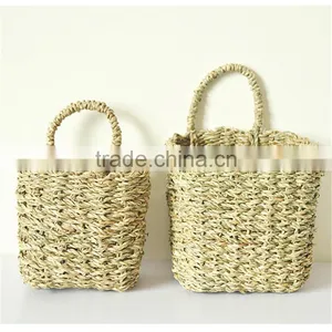 Wholesale Handmade Hanging Seagrass Basket With Handle thumbnail-3