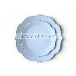 Lace Edge Shape Beton Storage Colored Plastic Serving Trays Fruit Tray Serving Cement Tray thumbnail-3