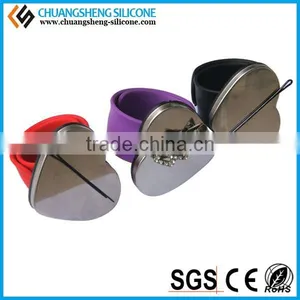 Heart-shaped Silicone Magnet Patted Bracelet,bangle,wristband thumbnail-1