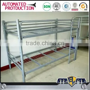 China Manufacturer Metal Children Bunk Bed Double Decker Iron Bed for Workers thumbnail-2