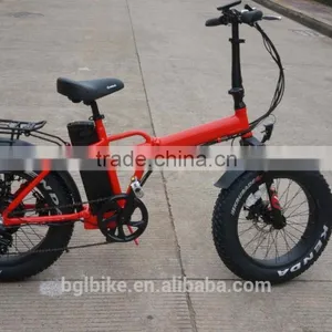 2017 High Quality Electric Folding Fat Tire Bicycle Beach Cruiser Ebike With Suspension Seatpost thumbnail-1