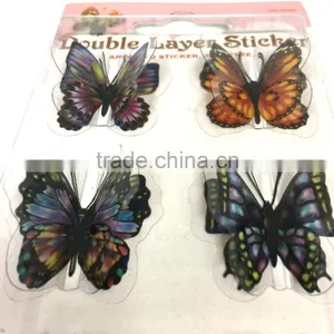 Double Layer Sticker, Butterfly Double Layer Sticker, 3D Butterfly Sticker thumbnail-5