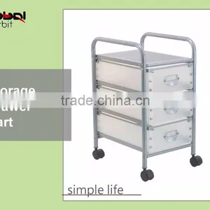Color Furniture Rolling Waterproof Plastic Drawer Office Organizer Cart With Wheels thumbnail-5