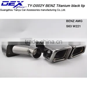 Car Titanium Black Tip Ben z E63 W221 Exhaust Pipe thumbnail-6