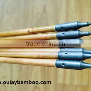 Black Tapered Bullet Arrow Points Crimped On Bamboo Shafts For Bow thumbnail-3