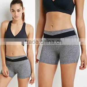 High Quality Women Fashion Gym Active Heathered Yoga Shorts Pants Wholesale Custom Manufacturer Clothing Shorts thumbnail-1