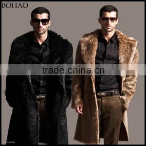 Gas Field Models Handsome Super Warm Imitative Fox Fur Man Long Wind Faux Fur Coat thumbnail-1