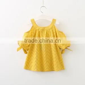 High Quality Girls off Shoulder Tops and Blouses With Bow Half Sleeves thumbnail-1