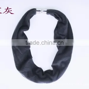 Solid Dark Khaki Magnetic Clasp Polyeste Scarves Diy Custom Short Scarves Couple thumbnail-3