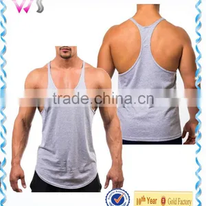 Mens Sleeveless Muscle Bodybuilding Singlets Custom Stringer Vest thumbnail-3