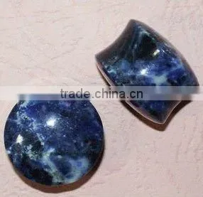 Double Flare South Africa Blue Lines Sodaear Plug Organic Body Jewelry, Stone Flesh Tunnel/(ear Expander) Body Piercing Jewelry thumbnail-1