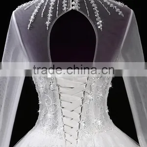2017 Sweetheart Mermaid Lace Mermaid Color Wedding Dress Bridal for Bride High Neck Bridal Dress F11401 thumbnail-4