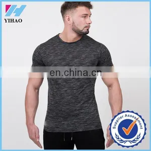 Trade Assurance 2015 Yihao Mens Custom Gym FitnessMen's Bodybuilding Clothing,Scoop Neck Sport T-Shirt,Gym Fitness T Shirt thumbnail-1