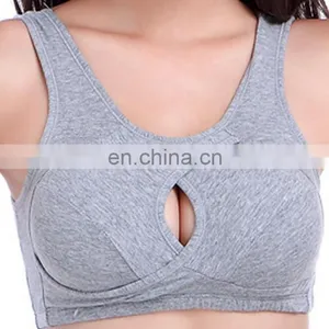 2016 Wholesale 100% Cotton Fitness Gym Wear Sports Bra#WX0029 thumbnail-4