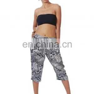 Satin Blend Scarf Beachwear Pant thumbnail-1