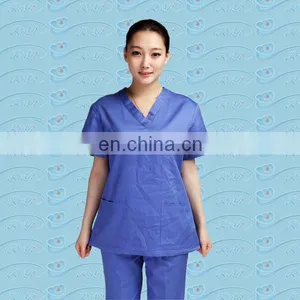 Medical Disposable Scrub Suits Scrub Coat Includes Coat and Pants thumbnail-1
