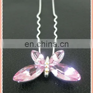 Wholesale Pink Butterfly Hair Pin thumbnail-1
