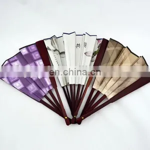High Quality 26cmL Fabric Bamboo Folding Fan thumbnail-6