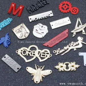 Wholesale Fashion 3D Logo Brand Garment Custom Metal Clothing Label thumbnail-5