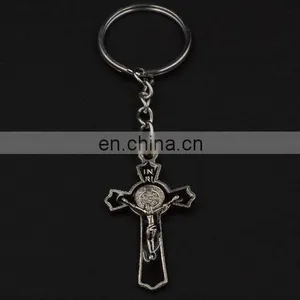 Factory Wholesale Metal Cross Keychain thumbnail-3