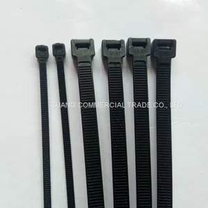 300*3.6mm Reusable New-type Black White Cable Ties thumbnail-1