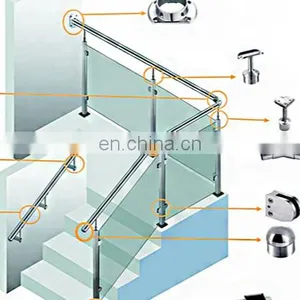 Design Fashion Stair Glass Stainless Steel Railing thumbnail-7