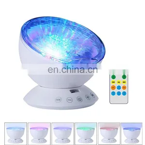 LED Remote Control Undersea Lamp Music Player Night Light Ocean Wave Projector for Kids Christmas Gifts thumbnail-4