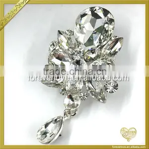 Vintage Cheap Rhinestone Snowflake Brooch Pin For Wedding Invitations Cards In Bulk FB-053 thumbnail-2