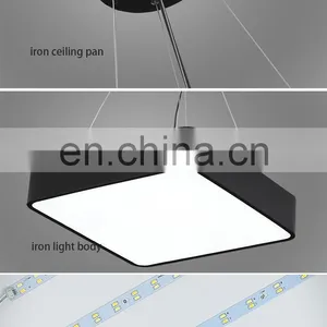 36W Modern Led Square Hanging Office Lights thumbnail-6